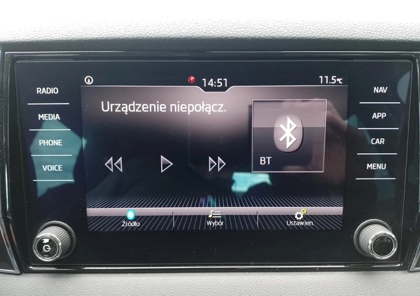 Skoda Karoq cena 109900 przebieg: 96028, rok produkcji 2019 z Wąsosz małe 497